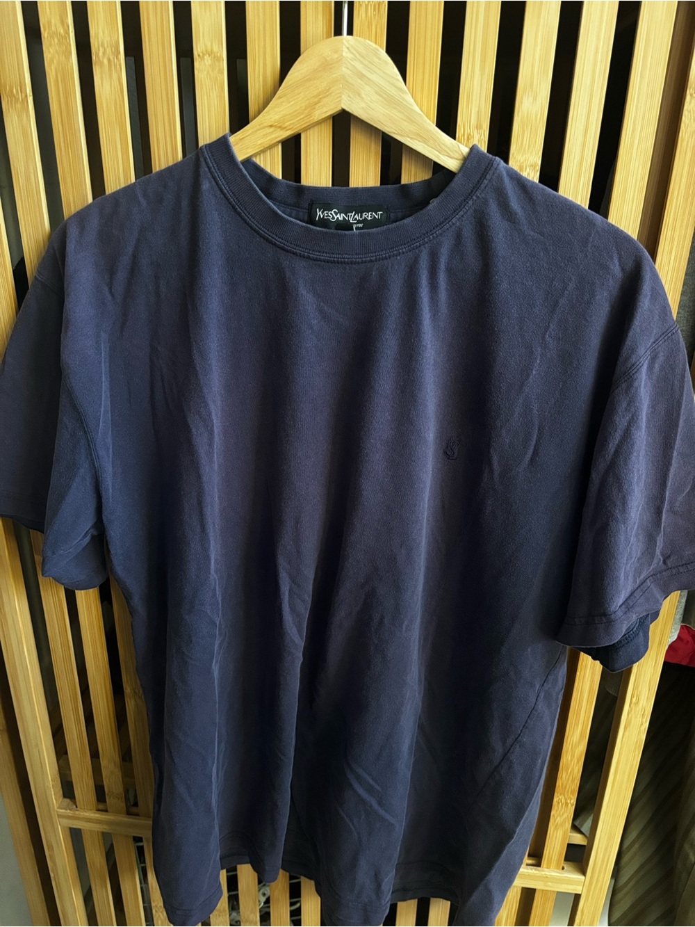 Yves Saint Laurent Men's Crewneck T-Shirt - Navy